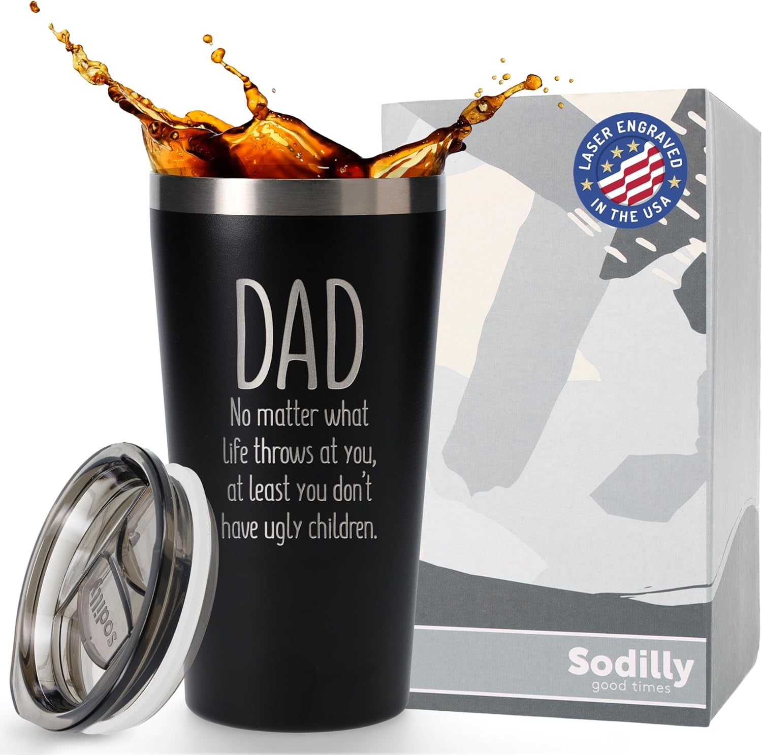 Humorous Dad's Coffee Tumbler: Funny Father's Day Gift, 16oz