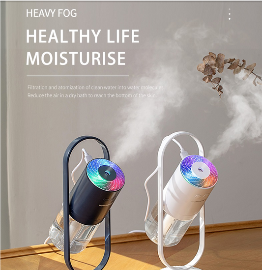 Experience the Enchantment: USB Air Humidifier with Projection Night Lights - Ultrasonic Mist Maker