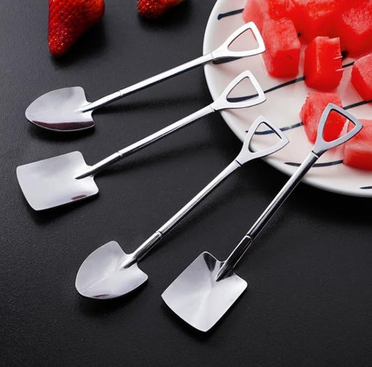 4.8” 4-Piece Shovel Shape Dessert Spoon Set