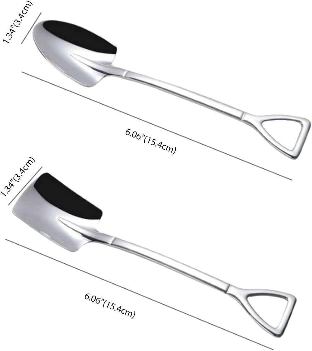 4.8” 4-Piece Shovel Shape Dessert Spoon Set