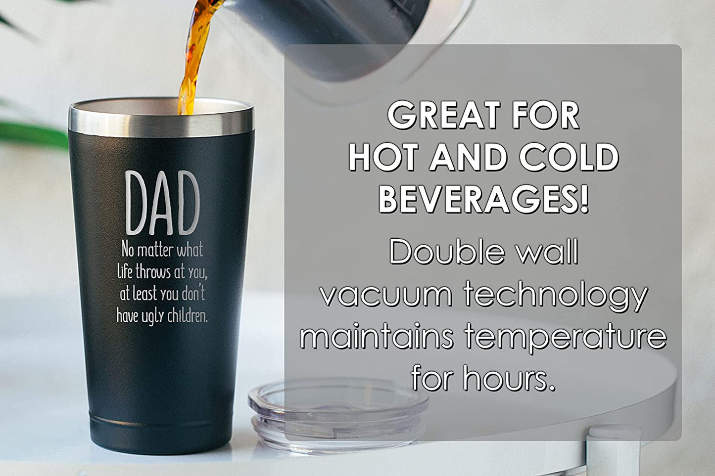 Humorous Dad's Coffee Tumbler: Funny Father's Day Gift, 16oz