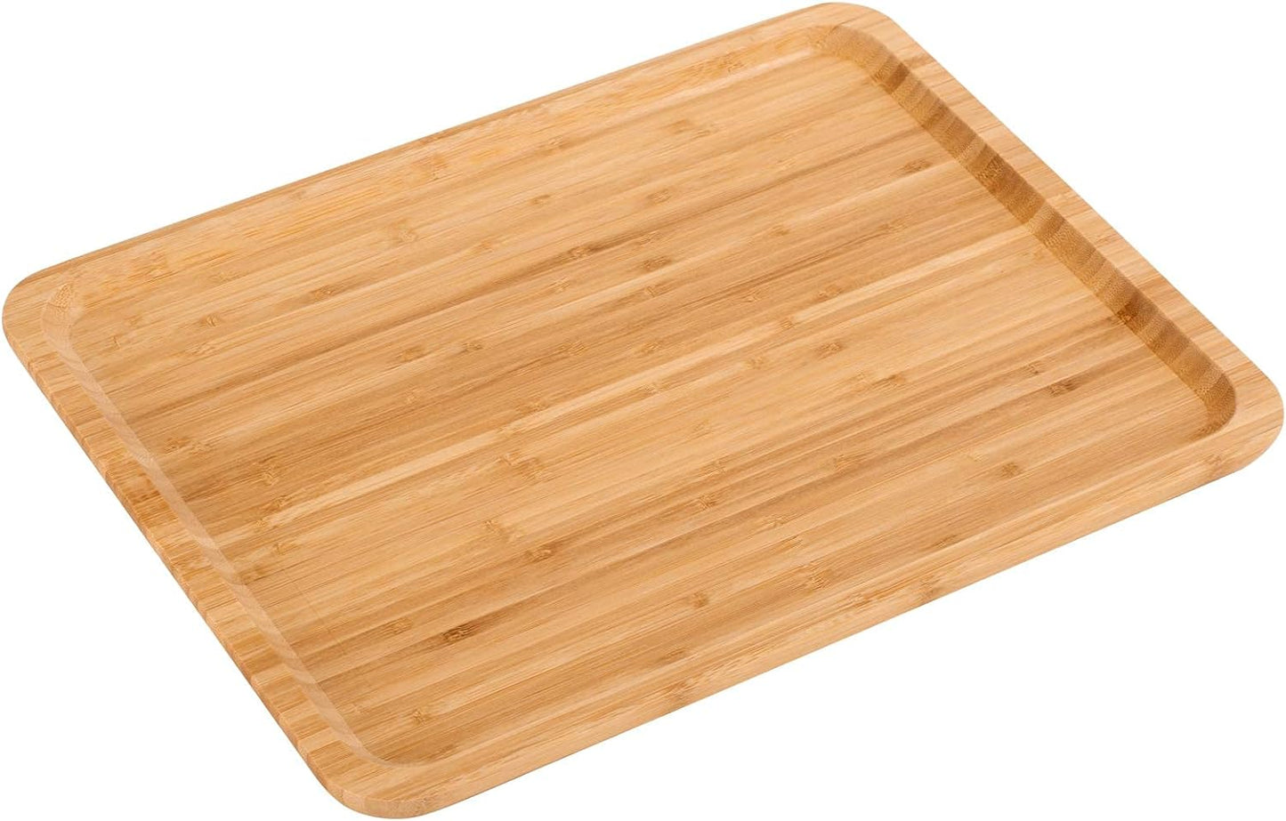 16x12x1 inches Bamboo Serving Tray Set: Tea, Fruit, Dinner Plates