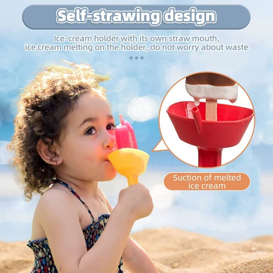 Mess-Free Magic: Innovative Drip-Proof Popsicle Rack with Built-in Straw Holder for Kids' Frozen Delights!