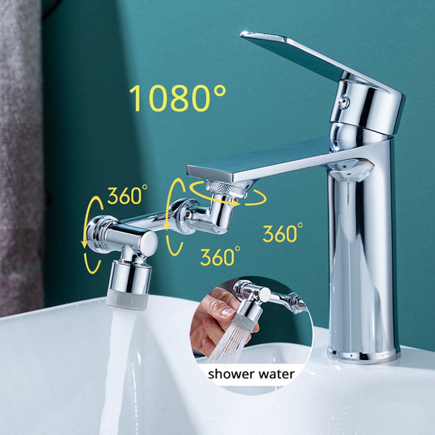 Splash-Resistant & Multifunctional Swivel Faucet Aerator