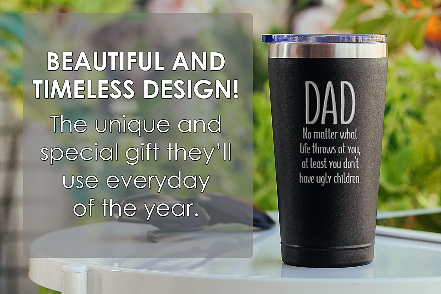 Humorous Dad's Coffee Tumbler: Funny Father's Day Gift, 16oz